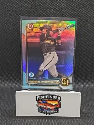 2022 Bowman 1st Edition - Euribiel Angeles #BPPF-32 Sky Blue Foil (RC) - Baseball Card Single