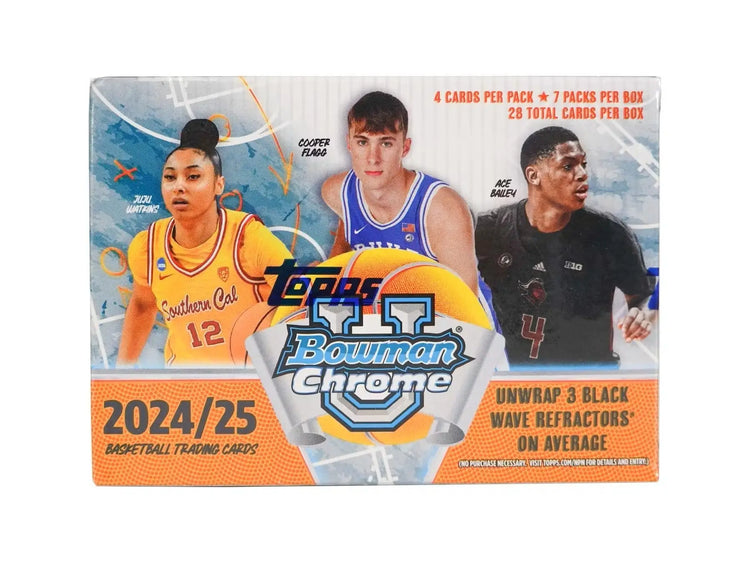 2024-25 Bowman University Chrome Basketball 7-Pack Blaster Box - Basketball Card Box