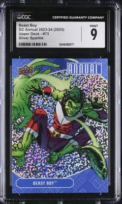 2025 Upper Deck DC Annual 2023-24 Beast Boy #73 Silver Sparkle DCC CGC 9 - DC Card Single