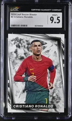 Graded Cristiano Ronaldo soccer card from 2024 Leaf Soccer Blaster CGC 9.5