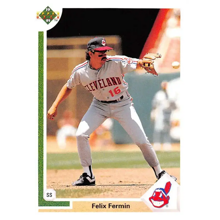1991 Upper Deck #104 Felix Fermin NM-MT Cleveland Indians Baseball Card - Baseball Card Single