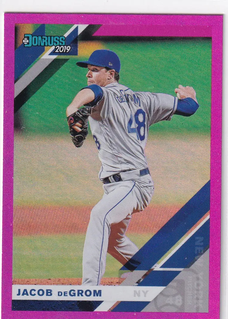 2019 DONRUSS #123 JACOB DEGROM PINK- NEW YORK METS - Baseball Card Single