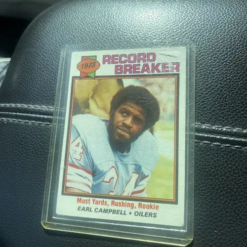 Earl Campbell rookie trading card from 1979 Topps HOF series