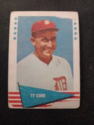 1961 Fleer Baseball Greats - Ty Cobb #14. Tigers. front paper loss. VG - Baseball Card Single