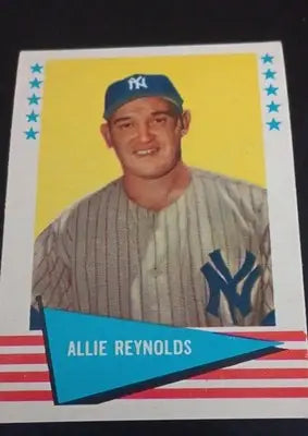 1961 Fleer Baseball Greats - Allie Reynolds #69. New York Yankees. EX+ - NRMT - Baseball Card Single