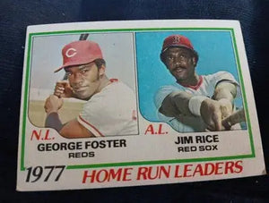 1978 Topps - Home Run League Leaders Jim Rice George Foster #202. EX - EX+