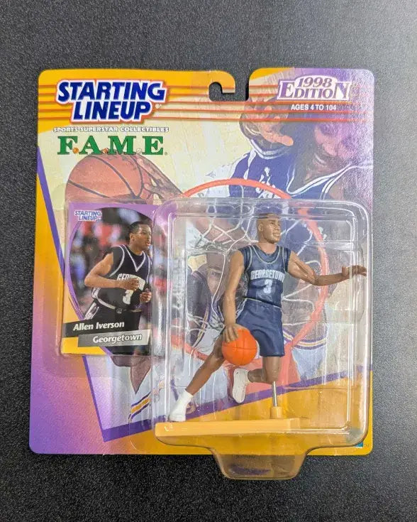 Starting Lineup 1998 Edition Allen Iverson Georgetown Toy Figure - Action Figure & Toy