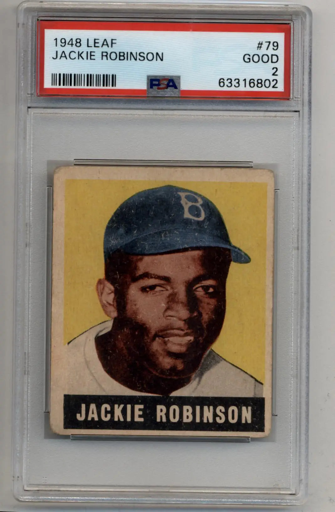 Jackie Robinson 1948 Leaf #79 Rookie PSA 2 Good - Baseball Card Single
