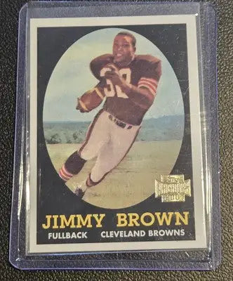 Jimmy Brown football card from 2001 Topps Archives featuring Jim Brown football player