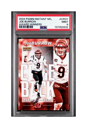 Joe Burrow 2024 Panini NFL AP Comeback Player of the Year Bengals PSA 9 Mint - Football Card Single