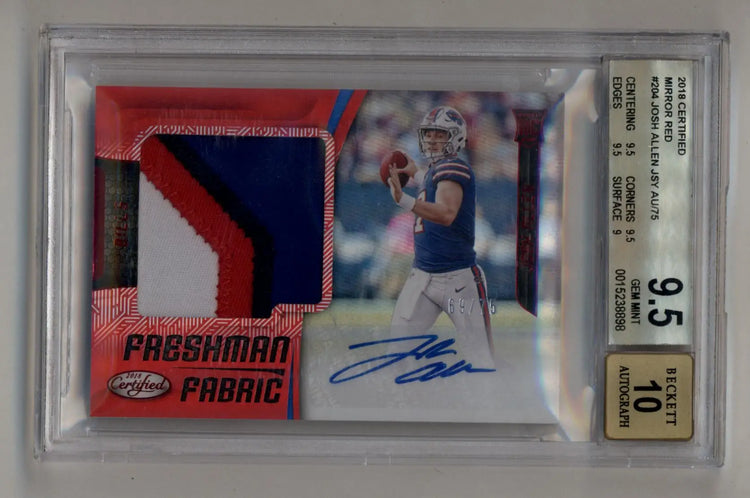Josh Allen Autographed Football Cards collection image