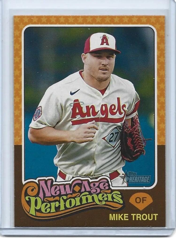 2024 Topps Heritage New Age Performers #NAP3 Mike Trout (e-17) - Baseball Card Single