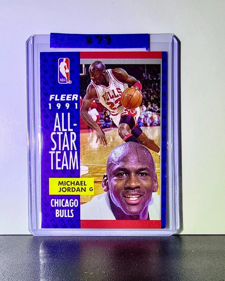 Michel Jordan 1991-92 Fleer All-Star Team #211 Card Chicago Bulls - Basketball Card Single