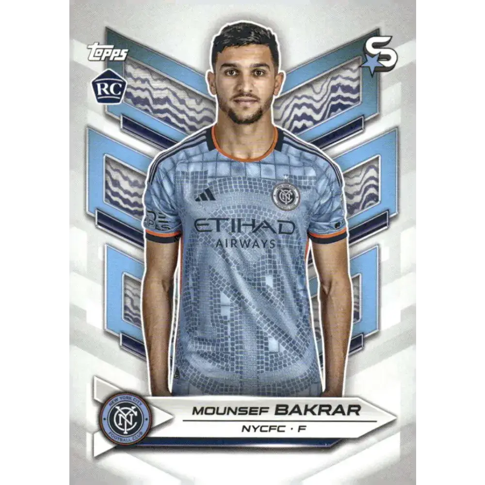 2024 Topps MLS Superstars #35 Mounsef Bakrar NM-MT RC Rookie NYCFC Soccer Card - Soccer Card Single