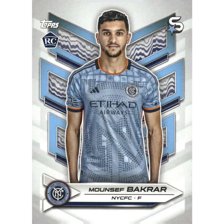 2024 Topps MLS Superstars #35 Mounsef Bakrar NM-MT RC Rookie NYCFC Soccer Card - Soccer Card Single