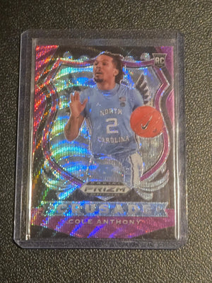 2020 Panini Prizm Draft Picks Collegiate #89 Cole Anthony Purple Wave - Basketball Card Single