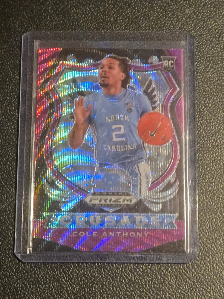 2020 Panini Prizm Draft Picks Collegiate #89 Cole Anthony Purple Wave - Basketball Card Single
