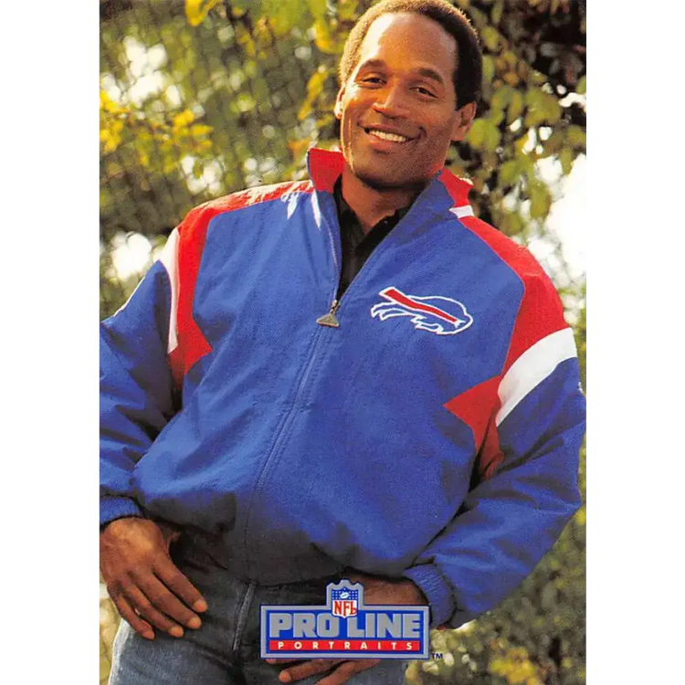 1991 Pro Line Portraits #28 O.J. Simpson EX-NM Buffalo Bills Football Card - Football Card Single