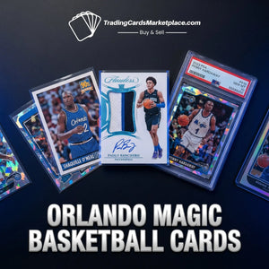 Flawless paolo banchero orlando magic basketball card featuring a blue and white jersey swatch with his signature.