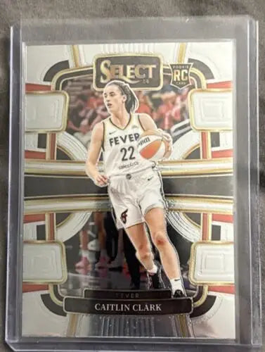 Caitlin Clark rookie basketball card from 2024 Select WNBA #72 featuring Indiana Fever