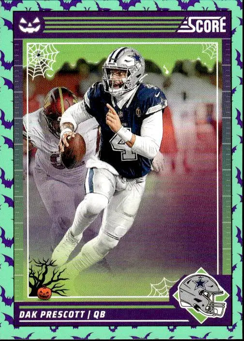 Dak Prescott football card from 2024 Score-A-Treat featuring Green Bats design