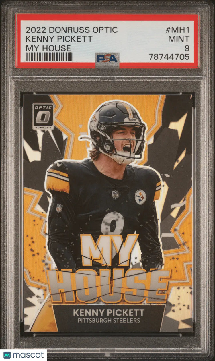 Graded 2022 Donruss Optic Kenny Pickett My House football card from Columbia Hobby