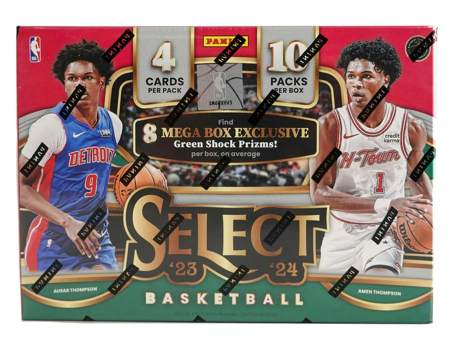 Select 23-24 Panini Select Basketball Hobby Mega Box with Green Shock Prizms