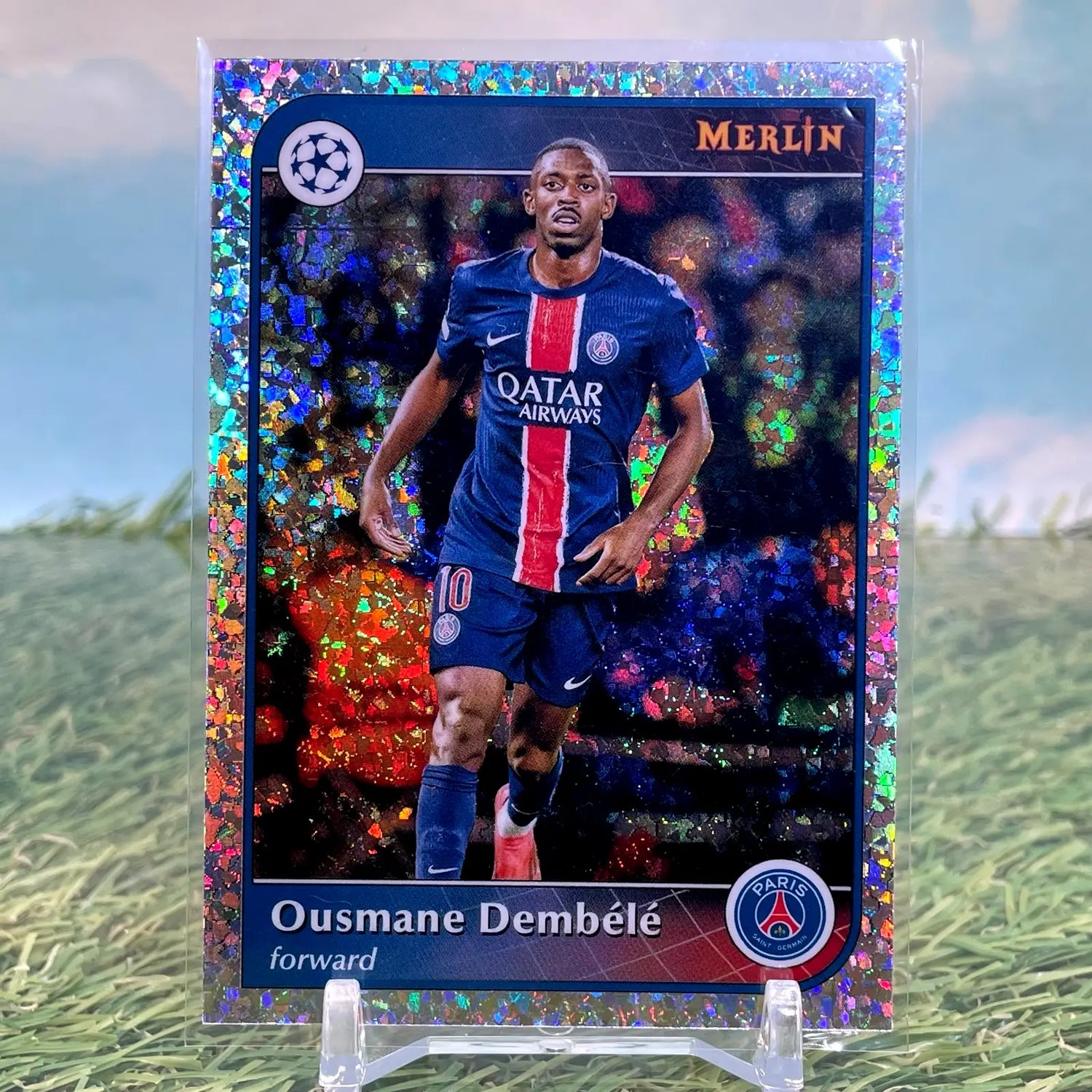 OUSMANE DEMBELE 2024-25 Topps Merlin UEFA Mini Diamond Refractor PSG #138 - Soccer Card Single