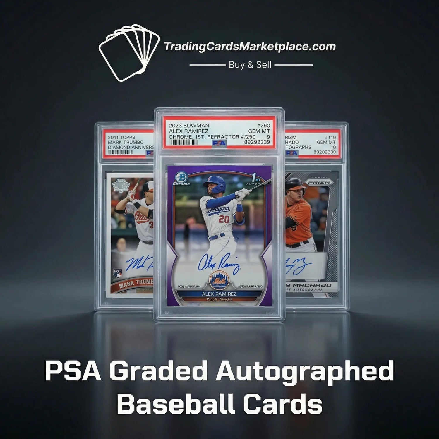 2023 bowman alex ramirez chrome 1st refractor #290 baseball card in a psa gem mint 10 holder.
