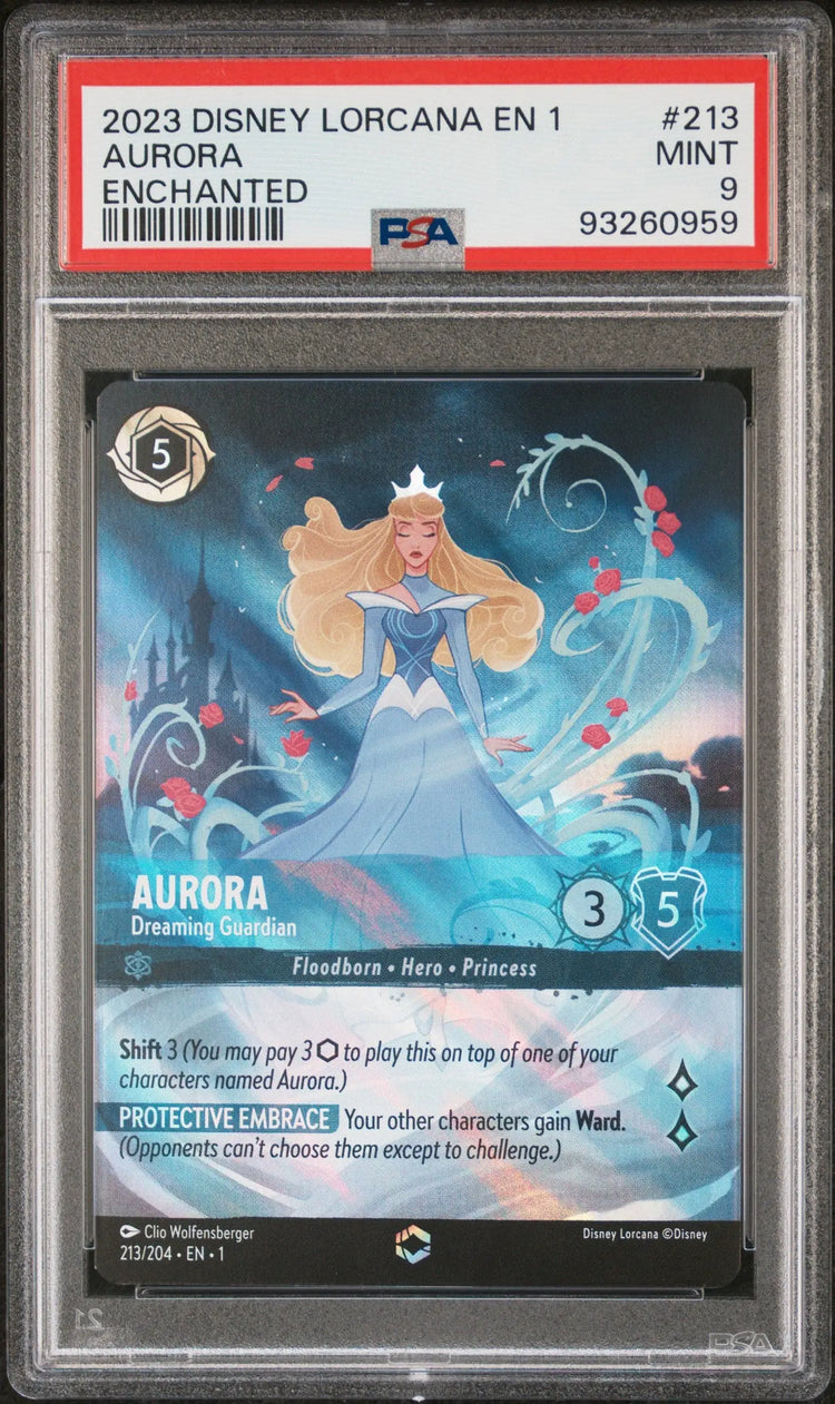 Aurora 2023 Disney Lorcana Enchanted PSA 9 Mint - Lorcana Card Single