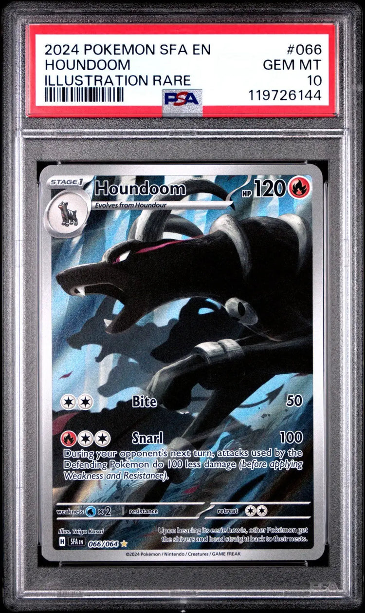 2024 Pokemon SFA Shrouded Fable Houndoom 066/064 Illustration Rare PSA 10 GEM MT - Pokémon Card Single