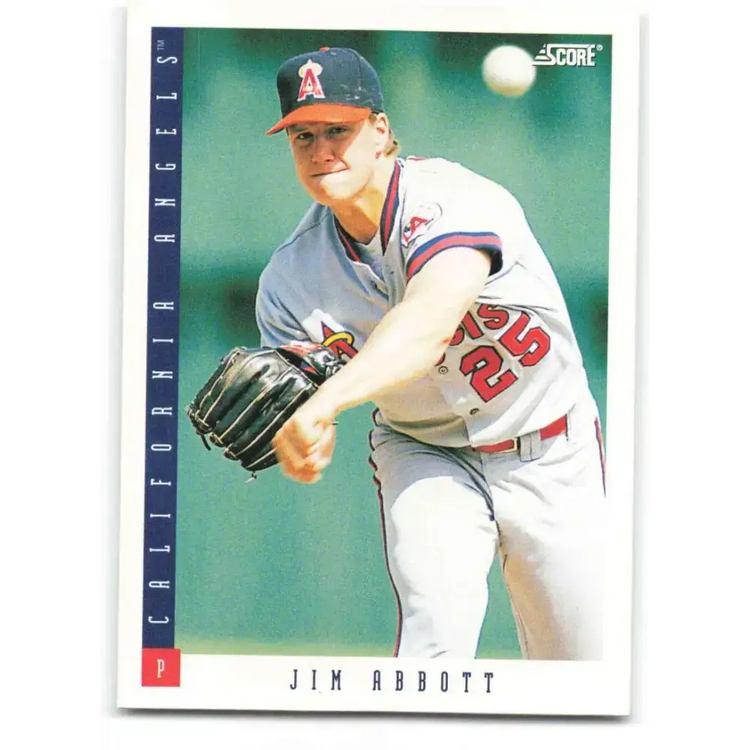 1993 Score #646 Jim Abbott NM-MT California Angels Baseball Card - Baseball Card Single