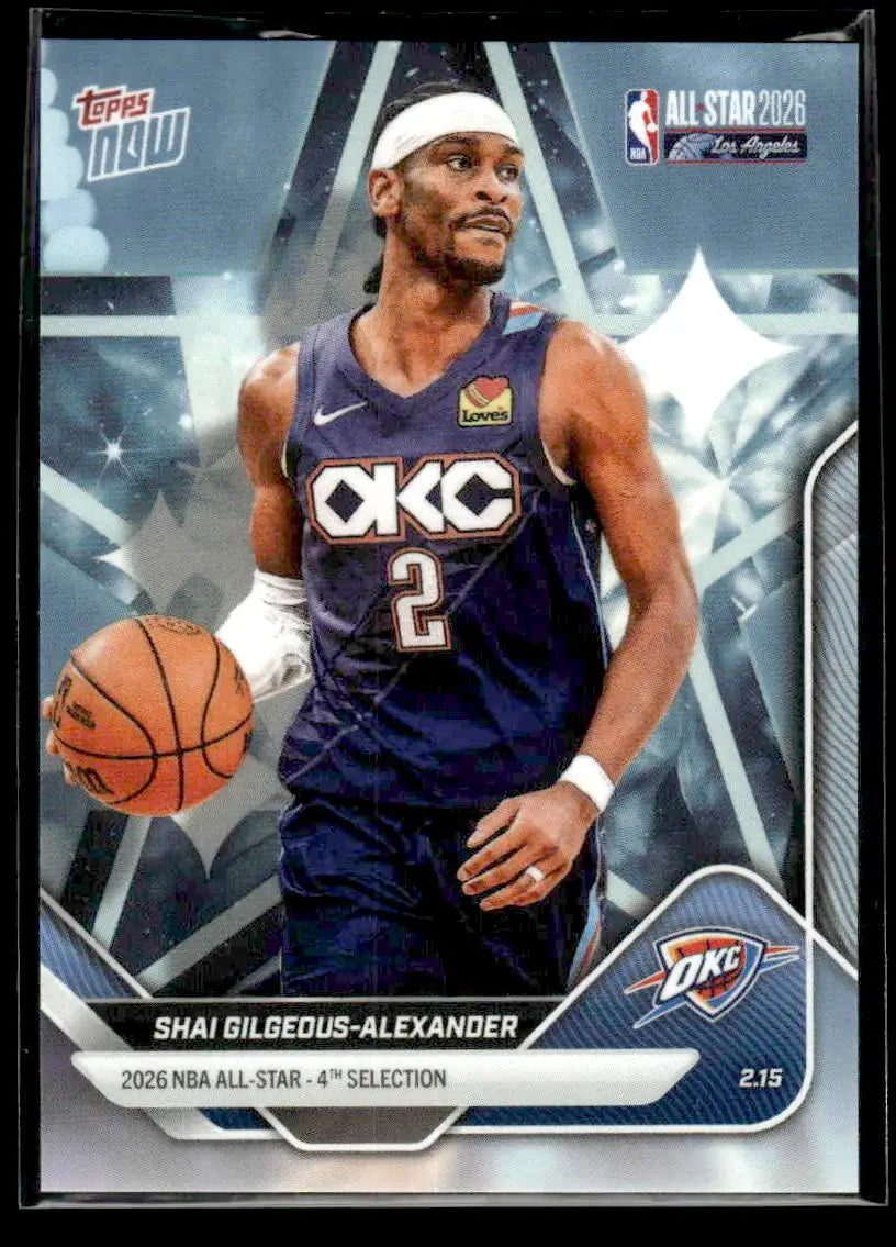 2026 Topps Now All-Star Game Shai Gilgeous-Alexander #AS11 PR 4967 Thunder - first product image for shai-gilgeous-alexander-basketball-cards collection