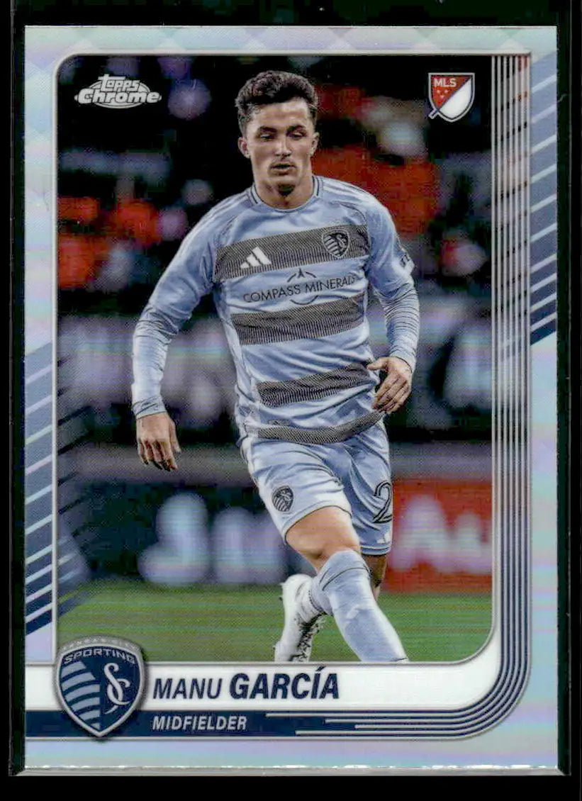 2025 Topps Chrome MLS Manu García #167 Refractor Sporting Kansas City - Soccer Card Single