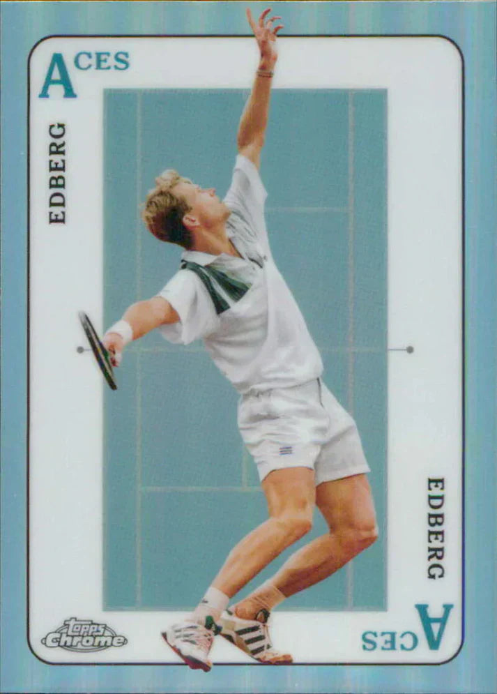 Tennis player serving in white shorts and shirt on a tennis court.