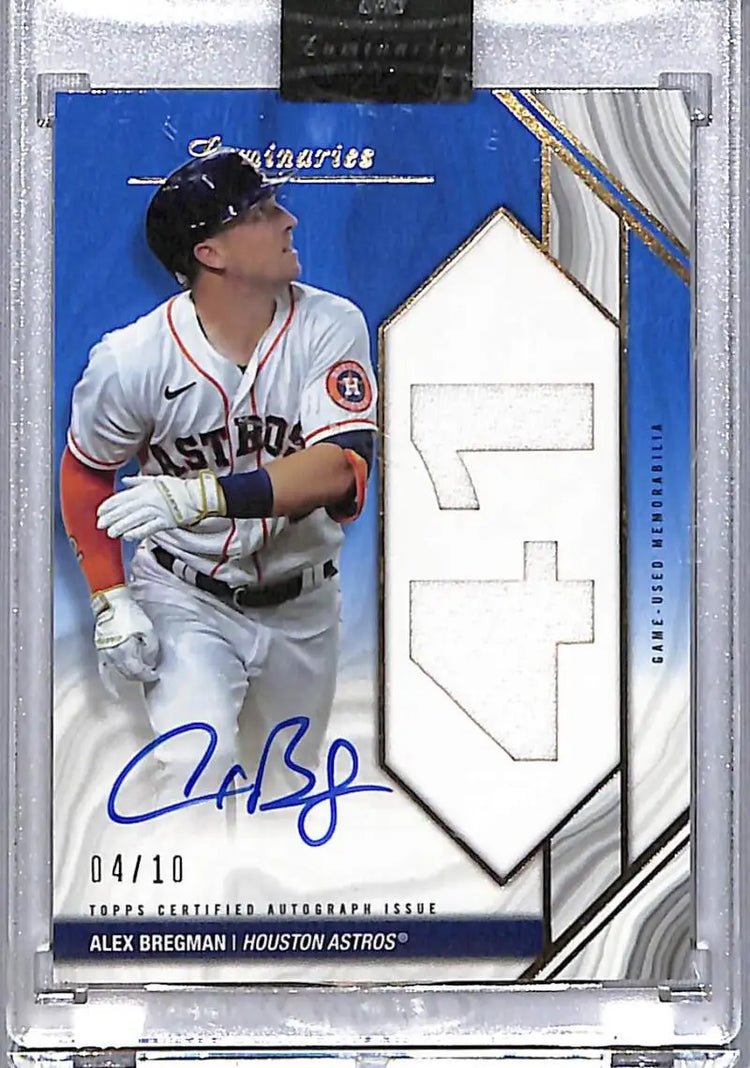 2022 Topps Luminaries Home Run Kings Blue #HRKAR-ABR Alex Bregman NM-MT MEM Auto 4/10 Houston Astros - Baseball Card