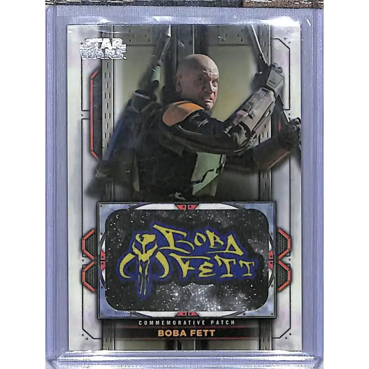 2022 Topps Star Wars: The Book of Boba Fett Commemorative Patch #MP-4 Boba Fett NM-MT NonSport Card - Star Wars Card