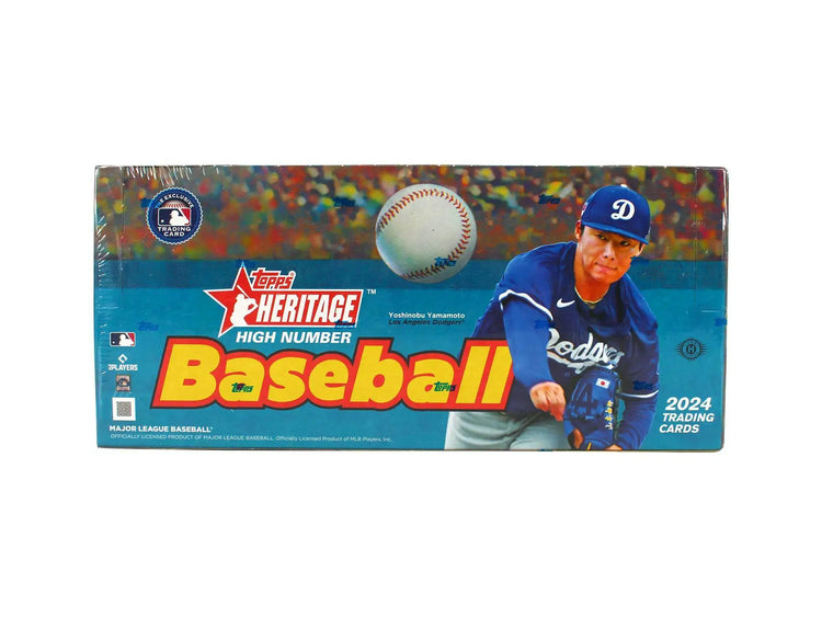 2024 Topps Heritage High Number Baseball Hobby Box with chrome base and hobby exclusive cards