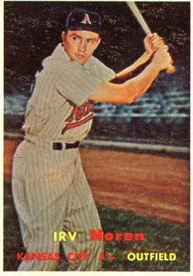 1957 Topps #298 Irv Noren Kansas City Athletics EX - Baseball Card Single