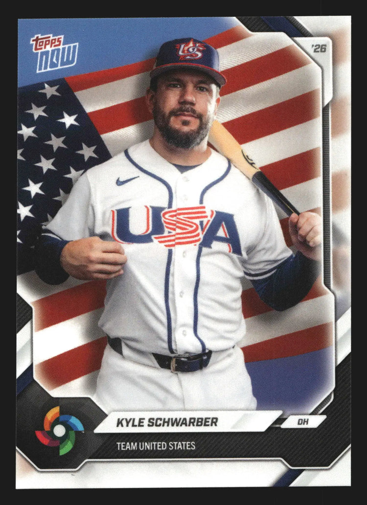 2026 Topps NOW World Baseball Classic #USA03 Kyle Schwarber USA - Baseball Card Single