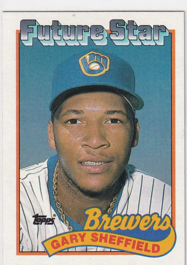 1989 TOPPS #343 GARY SHEFFIELD FUTURE STAR- MILWAUKEE BREWERS - Baseball Card Single
