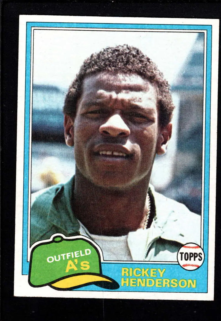 1981 Topps #261 Rickey Henderson EX Excellent Oakland Athletics Baseball Card - Baseball Card Single