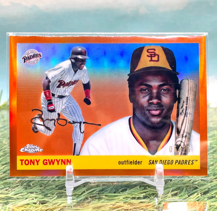 2025 Topps Chrome Platinum Tony Gwynn #431 Orange Refractor /25 Padres KM91 - Baseball Card Single