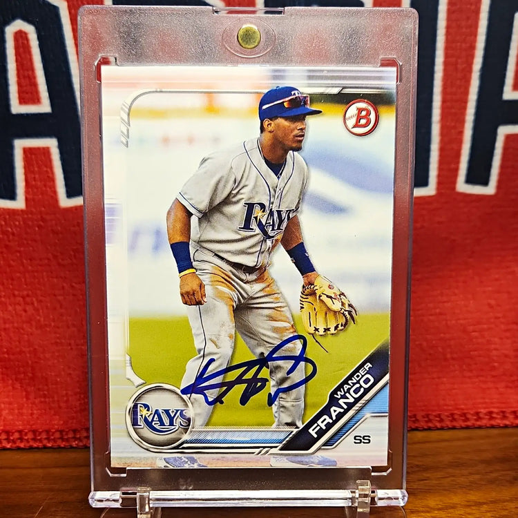 Topps 2019 Bowman Draft Wander Franco #BD-93 Tampa Bay Rays Auto AK92760 - Baseball Card Single