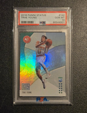 2018-19 Panini Status #142 Trae Young RC PSA 10 - Basketball Card Single