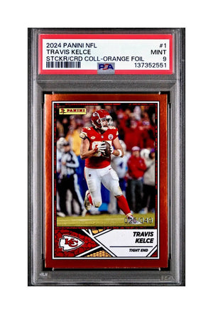 Travis Kelce 2024 Panini Sticker Collection 026/049 #1 Bronze Foil PSA 9 Mint - Football Card Single