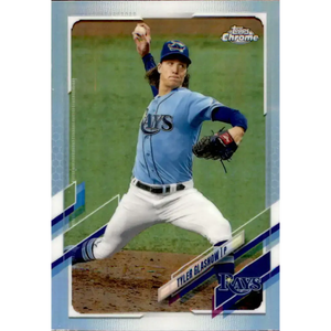 2021 Topps Chrome Refractor #129 Tyler Glasnow NM/MT Tampa Bay Rays Baseball Card - Baseball Card Single