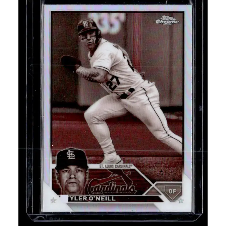 2023 Topps Chrome Refractor Negative #171 Tyler O’Neill NM-MT St. Louis Cardinals Baseball Card - Baseball Card Single