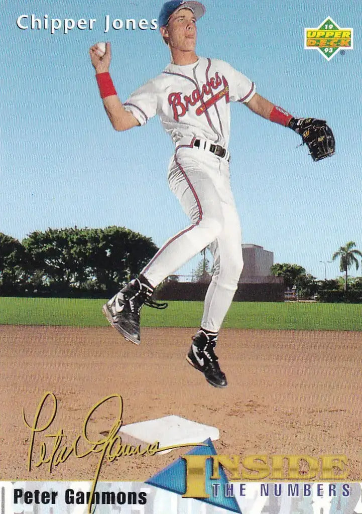 1993 UPPER DECK CHIPPER JONES ROOKIE CARD#459 NR-MINT ATLANTA BRAVES HOF - Baseball Card Single