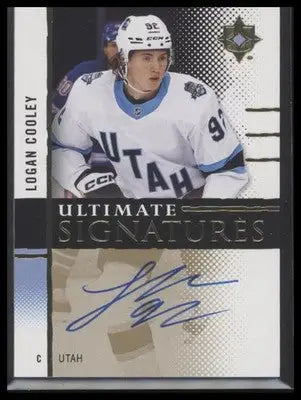 2024-25 Upper Deck Ultimate Collection Logan Cooley #US-LC Ultimate Sigs AU Utah - Hockey Card Single